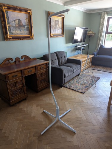 Bird cage stand - white, for