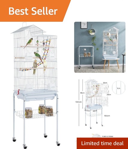 Spacious bird cage with stand - bird,