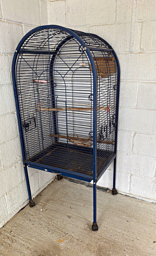 Tall metal wire bird cage - wire,
