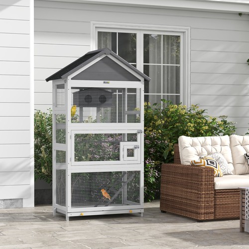 Wooden bird cage - wooden,