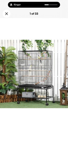Pawhut bird cage with - cage,,