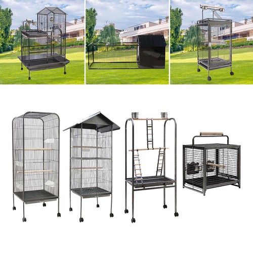 Large metal bird cage - cage, parrot