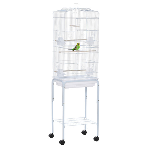 Pawhut white bird cage with - pawhut,