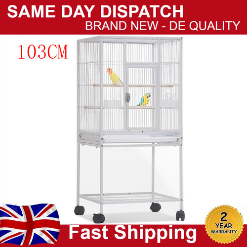 103cm large bird cage white - 103cm,