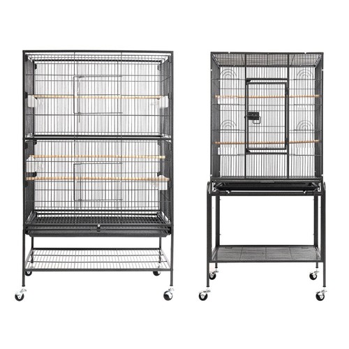Rolling metal bird cage - bird, aviary