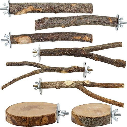 8pcs bird cage branch wood - cage,