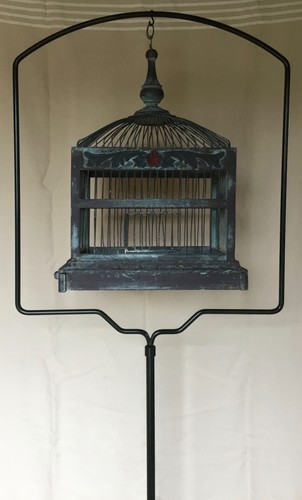 Vintage bird cage stand - bird,