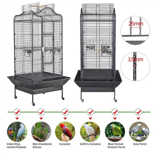 Large metal bird cage open - large,